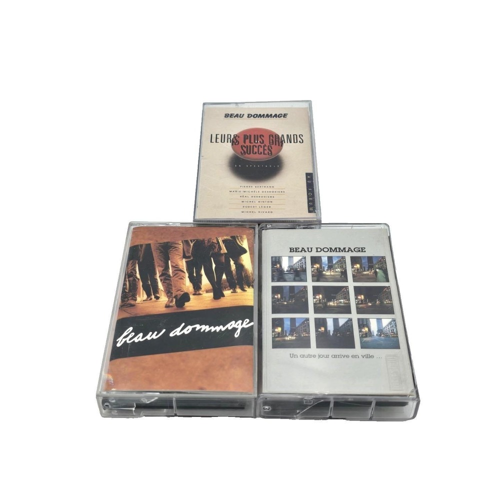 Lot of 3‎ Beau Dommage Cassette Tapes | French Québec Rock | 1970s